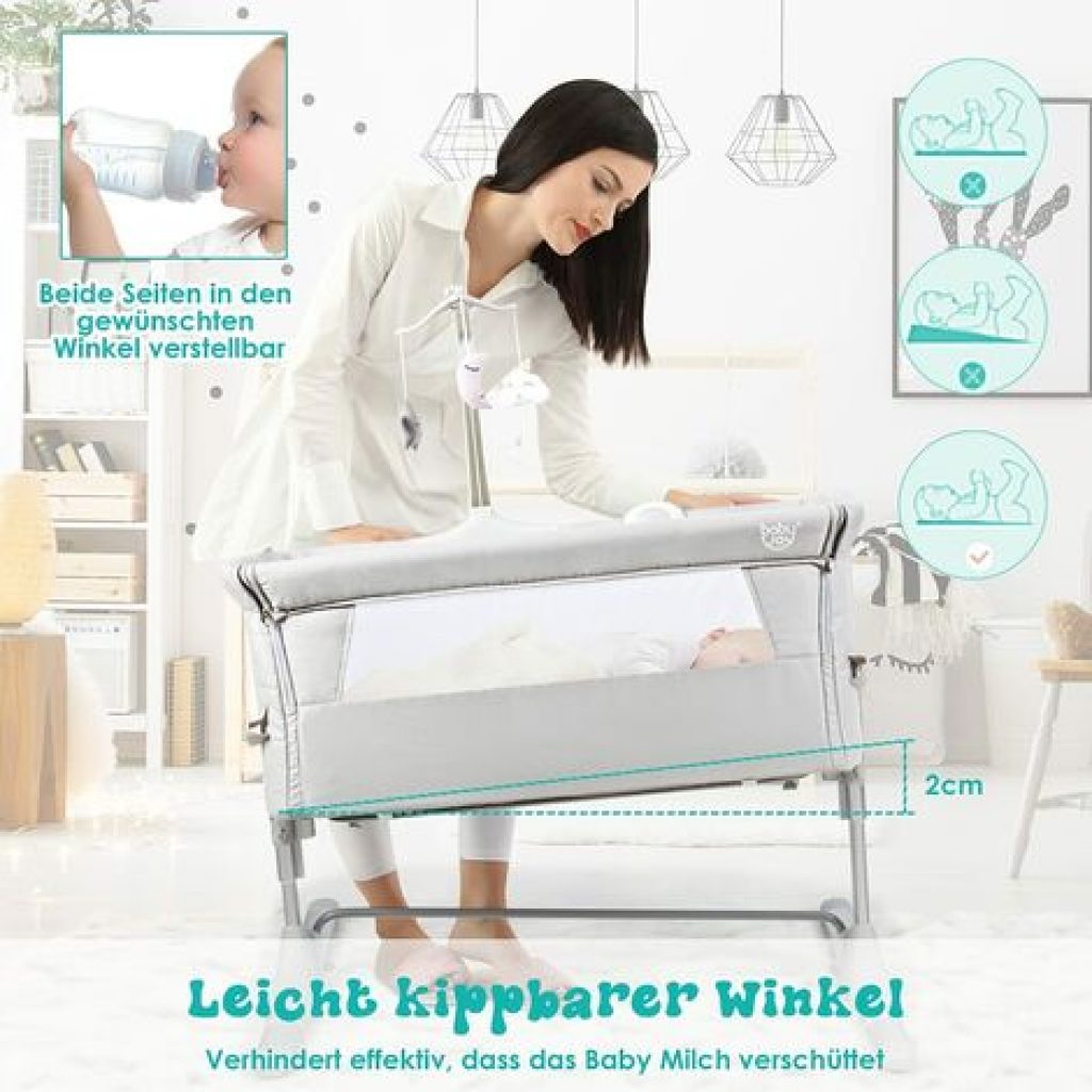 Eltern Box De Kinder Babymarkt Costway In Beistellbett