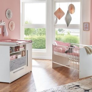 arthur berndt Babymöbel-Set »Rabia«, (Spar-Set, 2-St), mit Kinderbett und Wickelkommode; Made in Germany