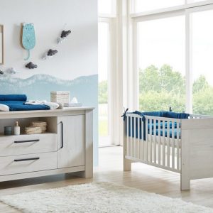arthur berndt Babymöbel-Set »Til«, (Spar-Set, 2-St), mit Kinderbett und Wickelkommode; Made in Germany