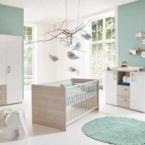 arthur berndt Babyzimmer-Komplettset »Jonas«, (Set, 3-St), Made in Germany; mit Kinderbett, Schrank und Wickelkommode