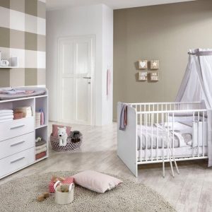 BMG Babymöbel-Set »Luis«, (Set, 3-St), Bett + Wickelkommode + Wandboard