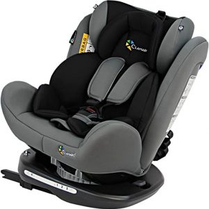 Clamaro 'Ranger 360' 4in1 Isofix Autokindersitz Gruppe 0+, I, II und III (0-36 kg) 360° drehbar, mitwachsender Baby- und Kinderautositz 0 bis 12...