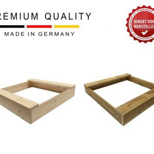 Clamaro Sandkasten, (Sandkasten Mini Sandkiste Sandbox Beach aus Massivholz in den Breiten 80, 100, 120 cm Clamaro)