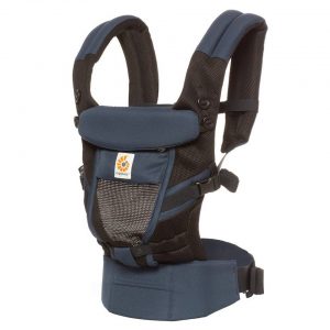Ergobaby Babytrage »Adapt Cool Air Mesh - Raven«, Bauchtrage, Rückentrage, Hüfttrage (3 Tragepositionen)