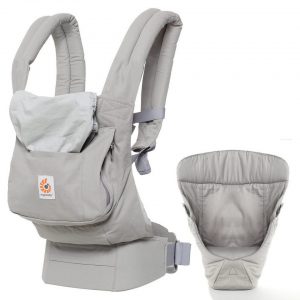 Ergobaby Babytrage »Orginal – Pearl Grey«, Babytragen-Set inkl. Neugeboreneneinsatz Easy Snug Bauchtrage, Rückentrage, Hüfttrage