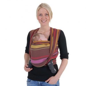 Hoppediz Babytrage »HD Tragetuch Wien 5,40m braun/rosa/rot/grün/orange«