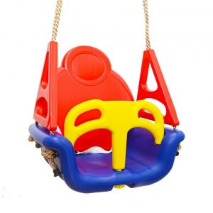 LittleTom Einzelschaukel »3-in-1 Kinderschaukel Baby Garten Schaukel Kinder«, Blau-Rot 49x48x34cm