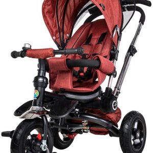 miweba Kinder-Buggy »Kinderdreirad 7 in 1 Schieber Kinderwagen«, Faltbar - Freilauf - Luftreifen - Heckfederung - ab 1 Jahr
