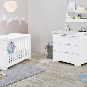 Pinolino® Babymöbel-Set »Polar«, (Spar-Set, 2-St), breit; mit Kinderbett und Wickelkommode