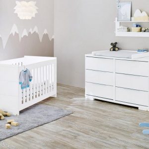 Pinolino® Babymöbel-Set »Polar«, (Spar-Set, 2-St), extrabreit; mit Kinderbett und Wickelkommode