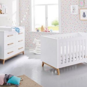 Pinolino® Babymöbel-Set »Riva«, (Spar-Set, 2-St), extrabreit; mit Kinderbett und Wickelkommode
