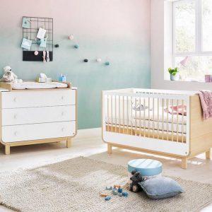 Pinolino® Babymöbel-Set »Round«, (Spar-Set, 2-St), breit; Made in Europe; mit Kinderbett und Wickelkommode