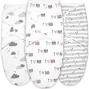 ??????????? ® Premium Baby Pucksack - 3er Set für Neugeborene-Säuglinge, Erstausstattung für Babys 0-3 Monate, Puckdecke aus 100% Bio Baumwolle
