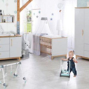 roba® Babyzimmer-Komplettset »Caro«, (Set, 3-St), breit; mit Kinderbett, Schrank und Wickelkommode