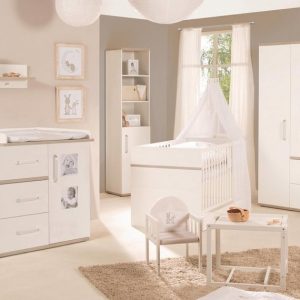 roba® Babyzimmer-Komplettset »Moritz«, (Set, 3-St), schmal; mit Kinderbett, Schrank und Wickelkommode; Made in Europe