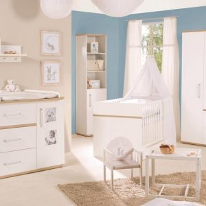 roba® Babyzimmer-Komplettset »Pia«, (Set, 3-St), breit; mit Kinderbett, Schrank und Wickelkommode
