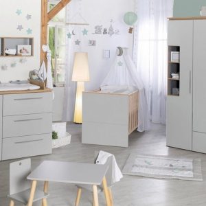 roba® Babyzimmer-Komplettset »Tobi«, (Set, 3-St), mit Kinderbett, Schrank und Wickelkommode