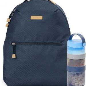 Skip Hop Wickelrucksack »Go Envi, blau-grau«, aus recyceltem Material