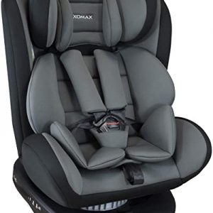 XOMAX 916 Kindersitz drehbar 360° mit ISOFIX und Liegefunktion I mitwachsend I 0-36 kg, 0-12 Jahre, Gruppe 0/1/2/3 I 5-Punkt-Gurt und 3-Punkt-Gurt...