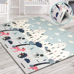 Aitere Baby Spielmatte,200 x 180 x 1,5 cm, faltbare Baby Bodenmatte, umweltfreudliches XPE Material, beide Seiten bespielbar, wasserdicht und ungiftig