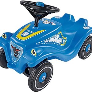 BIG-Bobby-Car Classic Police - Kinderfahrzeug mit Aufklebern im Polizei Design für Jungen und Mädchen, belastbar bis zu 50 kg, Rutschfahrzeug für...