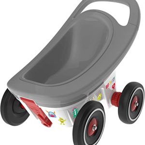 BIG - Buggy - 3-in-1 Multifunktions-Anhänger, Lauflernwagen mit verstellbarer Bremsfunktion, inklusive 4 Flüsterräder, Bobby Car Anhänger, für...