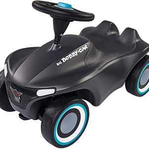 BIG Spielwarenfabrik 800056243 BIG-Bobby-Car-Neo Anthrazit – Rutschfahrzeug für drinnen und draußen, Kinderfahrzeug mit Flüsterreifen und zwei…
