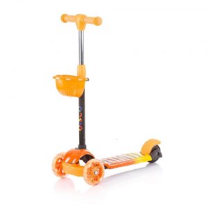 Chipolino Dreirad »Kinderroller Disco«, mit 3 Rädern, Höhe einstellbar, Bremse, Licht Korb