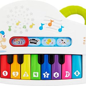 Fisher-Price GFK01 - Babys erstes Keyboard, Piano Lernspielzeug mit Liedern, Geräuschen und Sätzen ab 6 Monaten, deutschsprachig