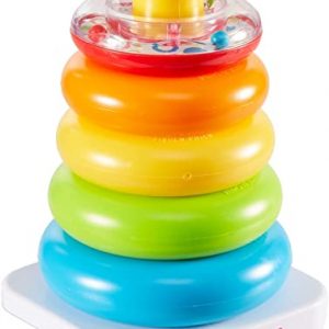 Fisher-Price GKD51 - Farbring Pyramide, klassisches Stapelspielzeug mit Ringen für Babys und Kleinkinder ab 6 Monaten