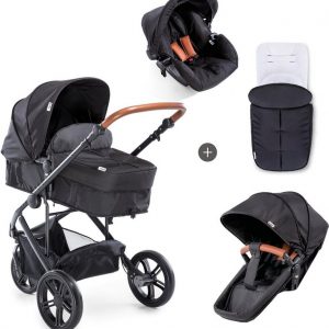 Hauck Dreirad-Kinderwagen »Pacific 3 Shop N Drive, Melange Caviar«, Kinderwagen, Jogger, Dreiradwagen, Jogger-Kinderwagen, Dreiradkinderwagen