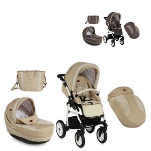 Lorelli Kombi-Kinderwagen »Kinderwagen 2 in 1 KARA«, Luftreifen, Federung, Regenschutz, Wickeltasche