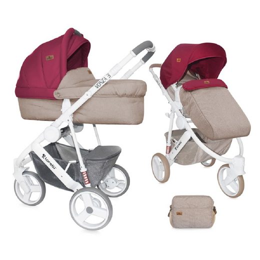 Lorelli Kombi-Kinderwagen »Kinderwagen 2 in 1 Monza«, EVA-Reifen, Babywanne, Sportsitz, Wickeltasche – Bild 2