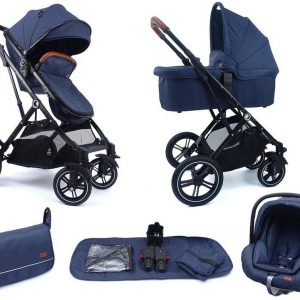 Pixini Kombi-Kinderwagen »Pixini Kinderwagen Lania 3in1 Urban blue mit Trage«
