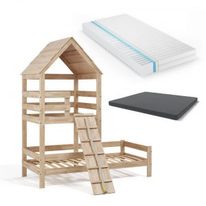 VitaliSpa® Kinderbett »Teddy 90x200cm mit Matratze Spielbett Jugendbett Spielturm VitaliSpa«