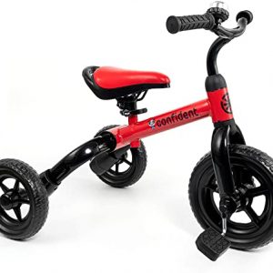 YGJT 3 in 1 Dreirad ab 2 Jahr | Faltbar Kinder Laufrad für 18-48 Monate Jungen und Mädchen | Baby Lauflernrad Spielzeug als Geschenk für Geburtstag...
