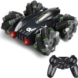 BMSARE Ferngesteuertes Auto für Kinder, 2,4GHz Stunt RC Auto, Doppelseitiges 360° Rollendes Auto mit Wiederaufladbares Akku, 4WD High Speed Offroad...