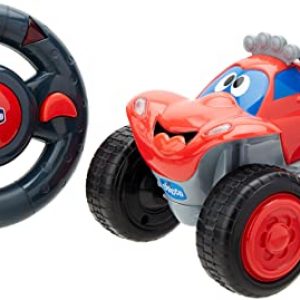 Chicco Billy Bigwheels Ferngesteuertes Auto für Kinder, RC Auto mit Intuitiver Funkfernsteuerung Lenkrad, Lichter und Geräusche, Rot, Geschenk für...