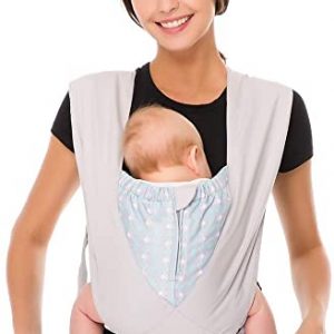 CUBY-Babytrage (3 bis 20kg) Ergonomische Babytragetasche,X-Type Bauchtrage praktische Babytrage (Grau) (Grau)