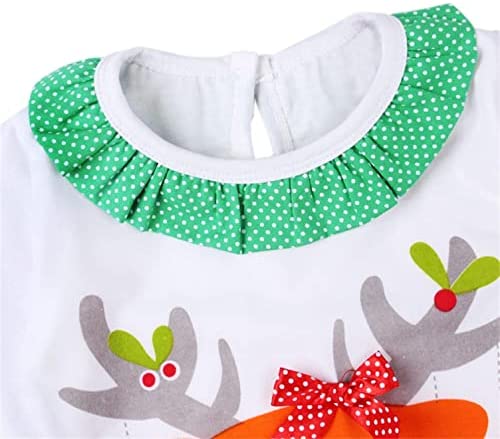 Glücksvogel 2 Stück Babykleidung Set Neugeborenes Kleinkind Baby Mädchen Weihnachten Bekleidungsset Prinzessin Tütü Shirt mit Weihnachten-Druck +... – Bild 3
