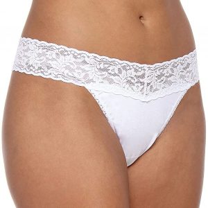 hanky panky Supima Cotton Original Rise Tanga mit Spitze