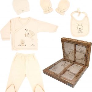 Ipeksi Baby Neugeborenen Baby Set 100% natürliche Baumwolle Erstausstattung Erstlingsausstattung Ausstattung Unisex Kleidung Geschenkeset...