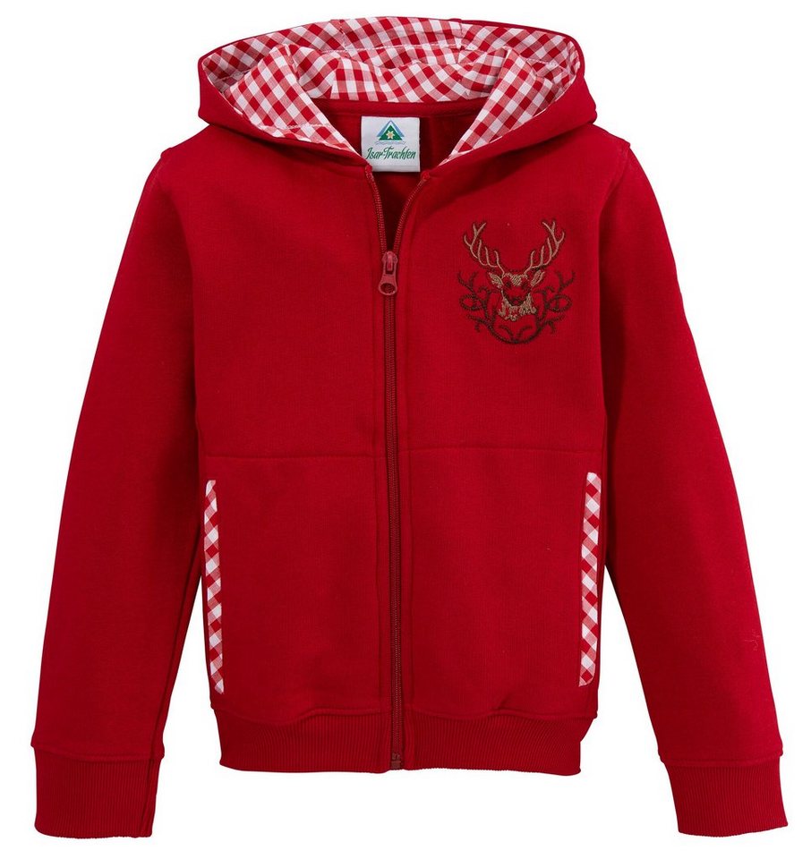 Isar-Trachten Kapuzensweatjacke Kinder, mit Kapuze