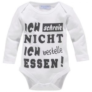 Klitzeklein Body »Ich schreie nicht, ich bestelle Essen« aus Bio-Baumwolle