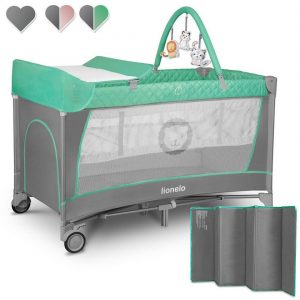 lionelo Baby-Reisebett »FLOWER«, interaktivem Spielzeug und Tragetasche inklusive, 2 in 1: Reisebett plus Laufstall ab 0 bis 36 Monate