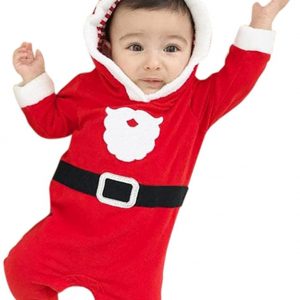 Longra Weihnachten Kostüm Baby Strampler Jungen Mädchen Langarm Overall Spielanzug Einteiler Weihnachten Body Outfit Strampelanzug Babykleidung…