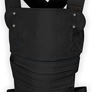 Marsupi Babytrage und Neugeborenen-Trage, Classic (aus reiner Bio-Baumwolle), Version 2.0, schwarz, L