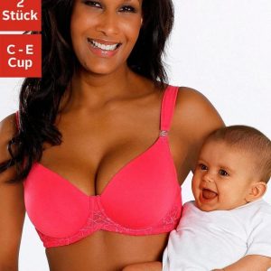 petite fleur Still-BH (2 Stück) mit Bügel und nahtlos vorgeformten Cups (keine Schale) und komfortablen, wattierten Trägern