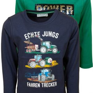 Salt & Pepper Langarmshirt »Dirt Zone« (2-tlg) mit tollen Traktor-Motiven