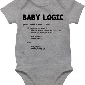 Shirtracer Shirtbody »Nerdy Baby Logic – Up to Date Baby – Baby Body Kurzarm« Kleidung Strampler Babykleidung